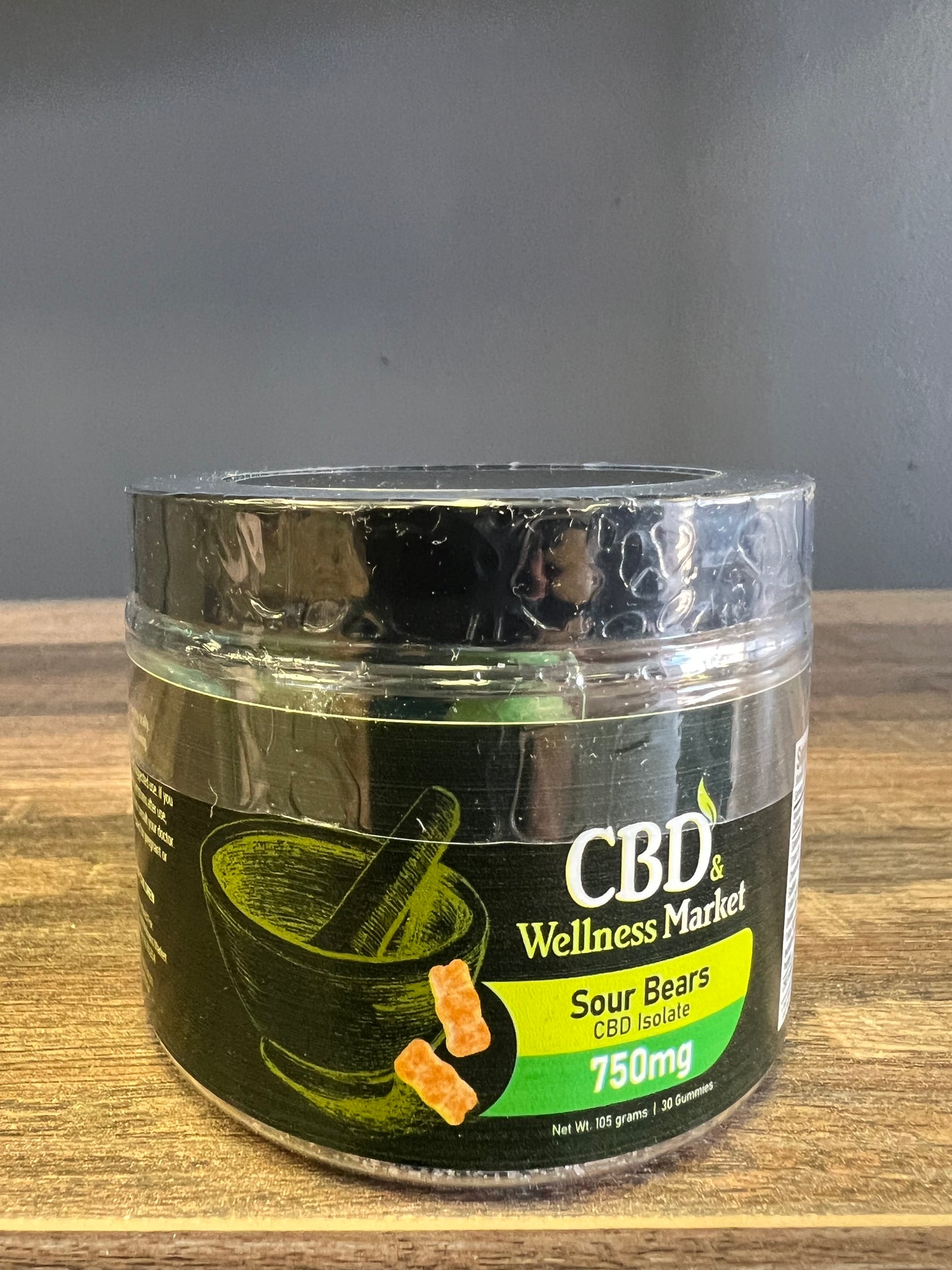 CBD & Wellness Market 25mg CBD Gummies, Sour Bears