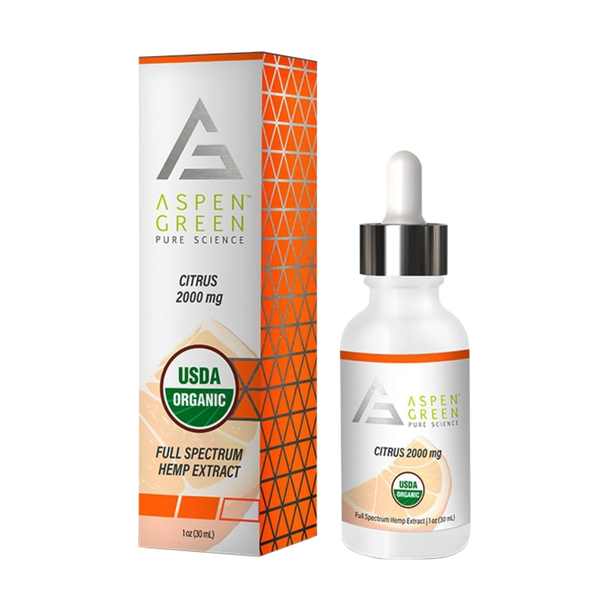 Aspen Green Full Spectrum CBD Tincture, Citrus