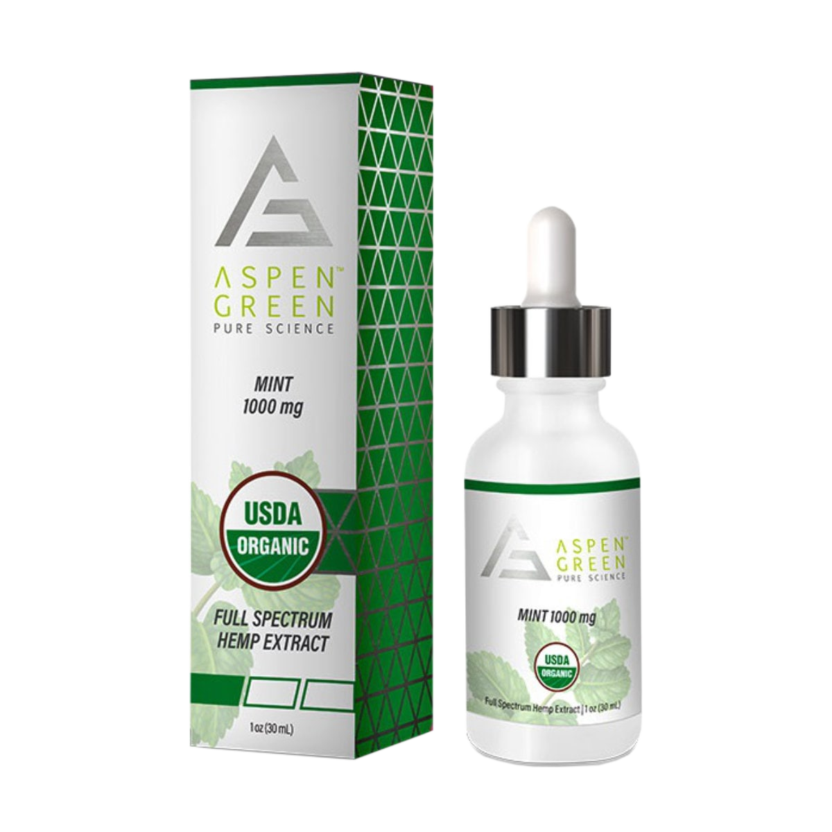 Aspen Green Full Spectrum CBD Tincture, Mint