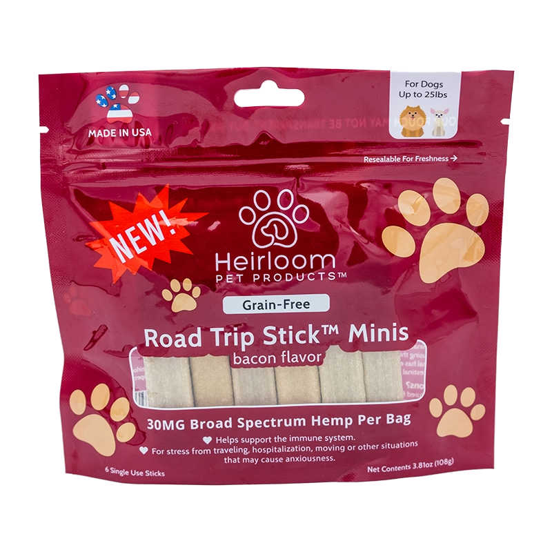 Heirloom Pet Products Broad Spectrum CBD Road Trip Stick, Bacon