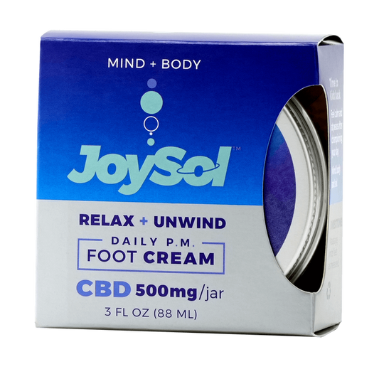 JoySol CBD Foot Cream, Daily PM - 500mg, 3oz