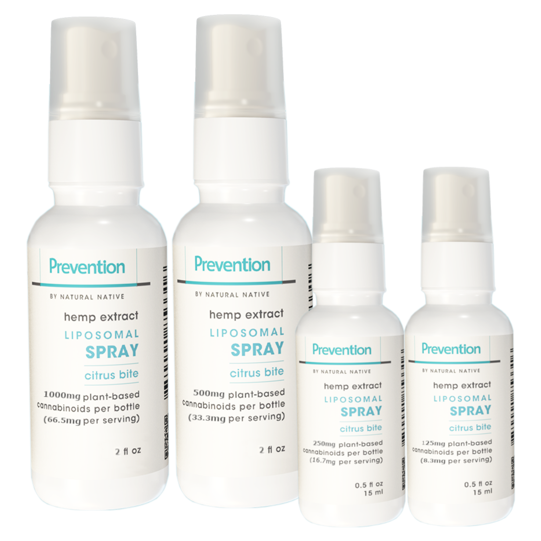 Prevention By Natural Native Full Spectrum CBD Liposomal Spray, Citrus
