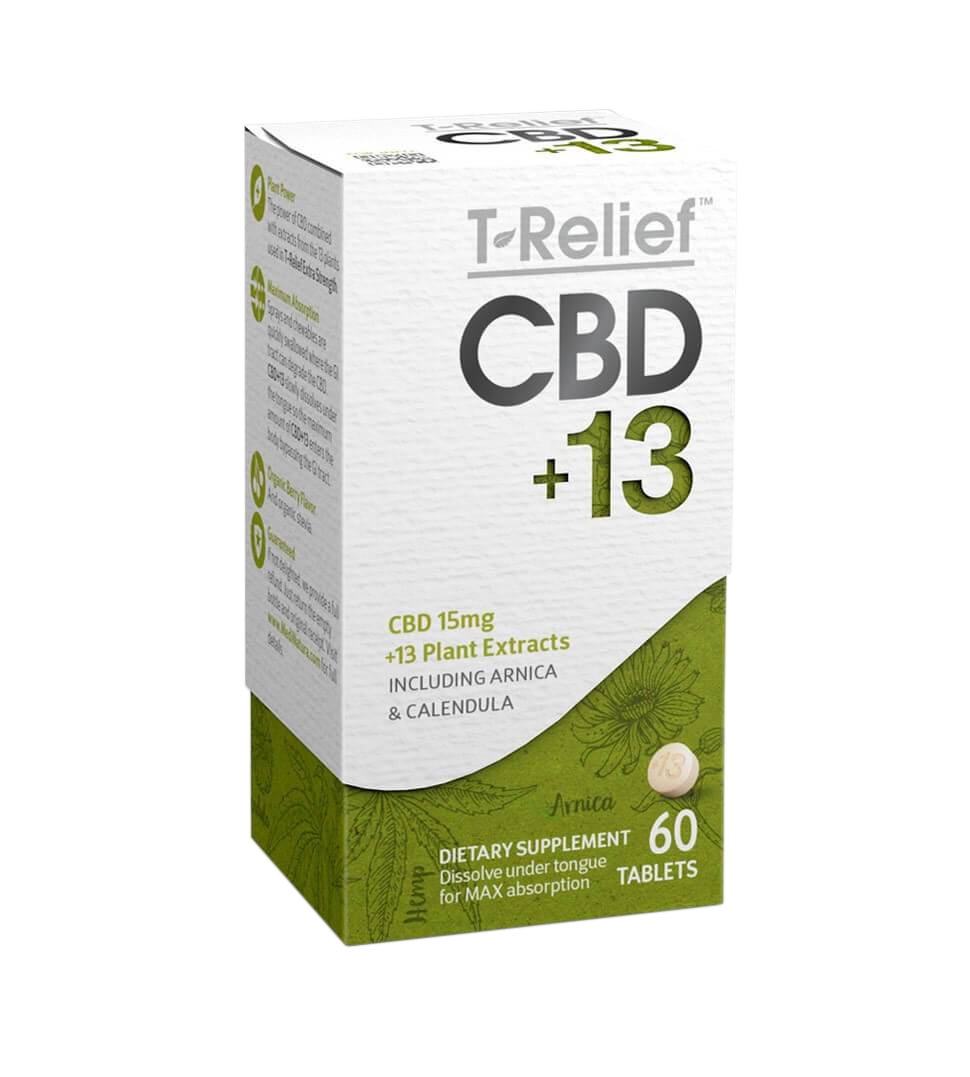 T-Relief | CBD+13 Full Spectrum CBD Tablets - 15mg
