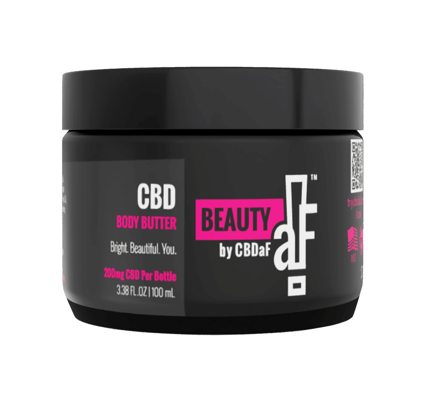 CBDaF! BEAUTYaf CBD Body Butter, Vitamin E - 200mg, 3.38oz