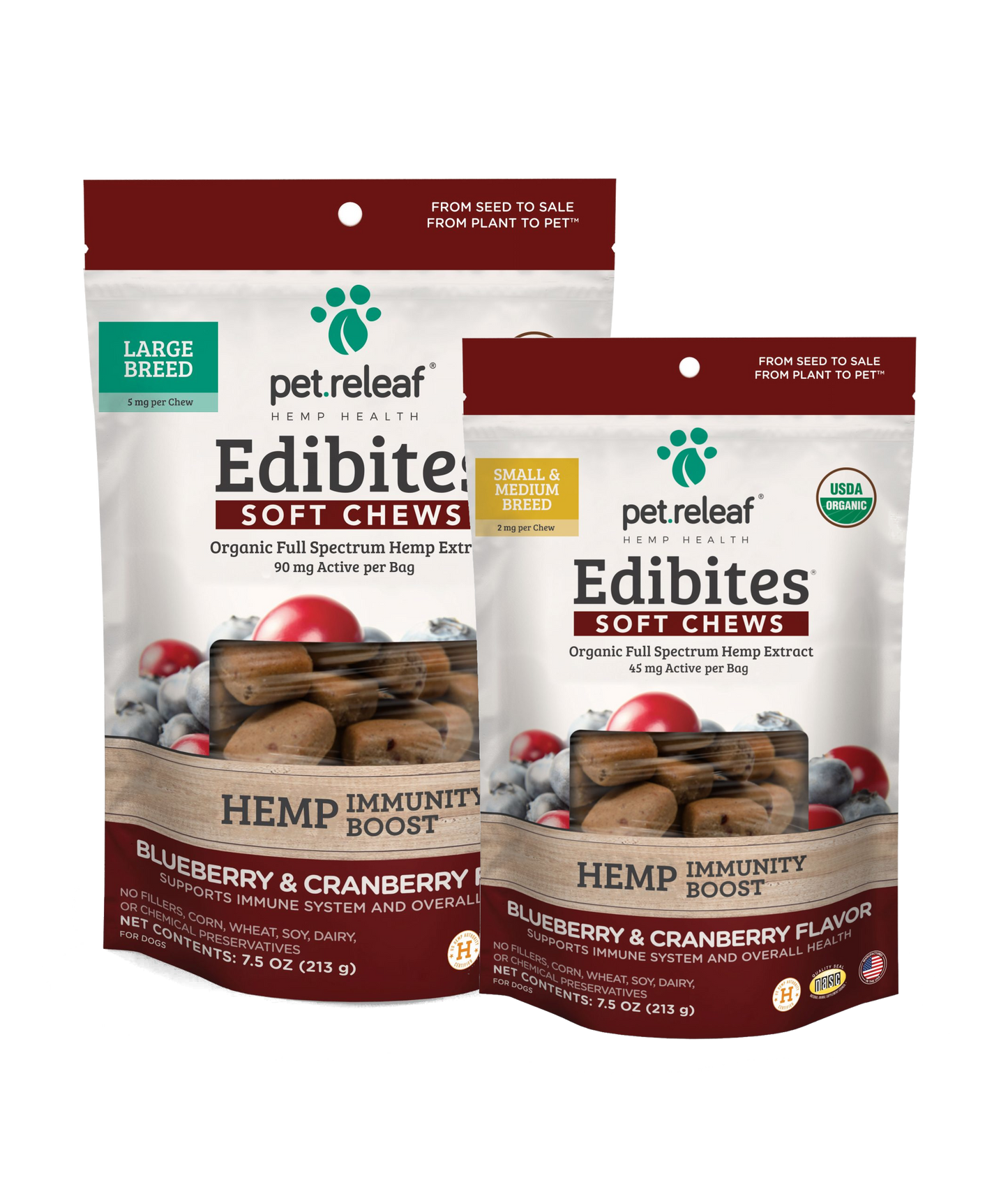 Pet Releaf CBD Softchews, Cranberry Blueberry Flavor