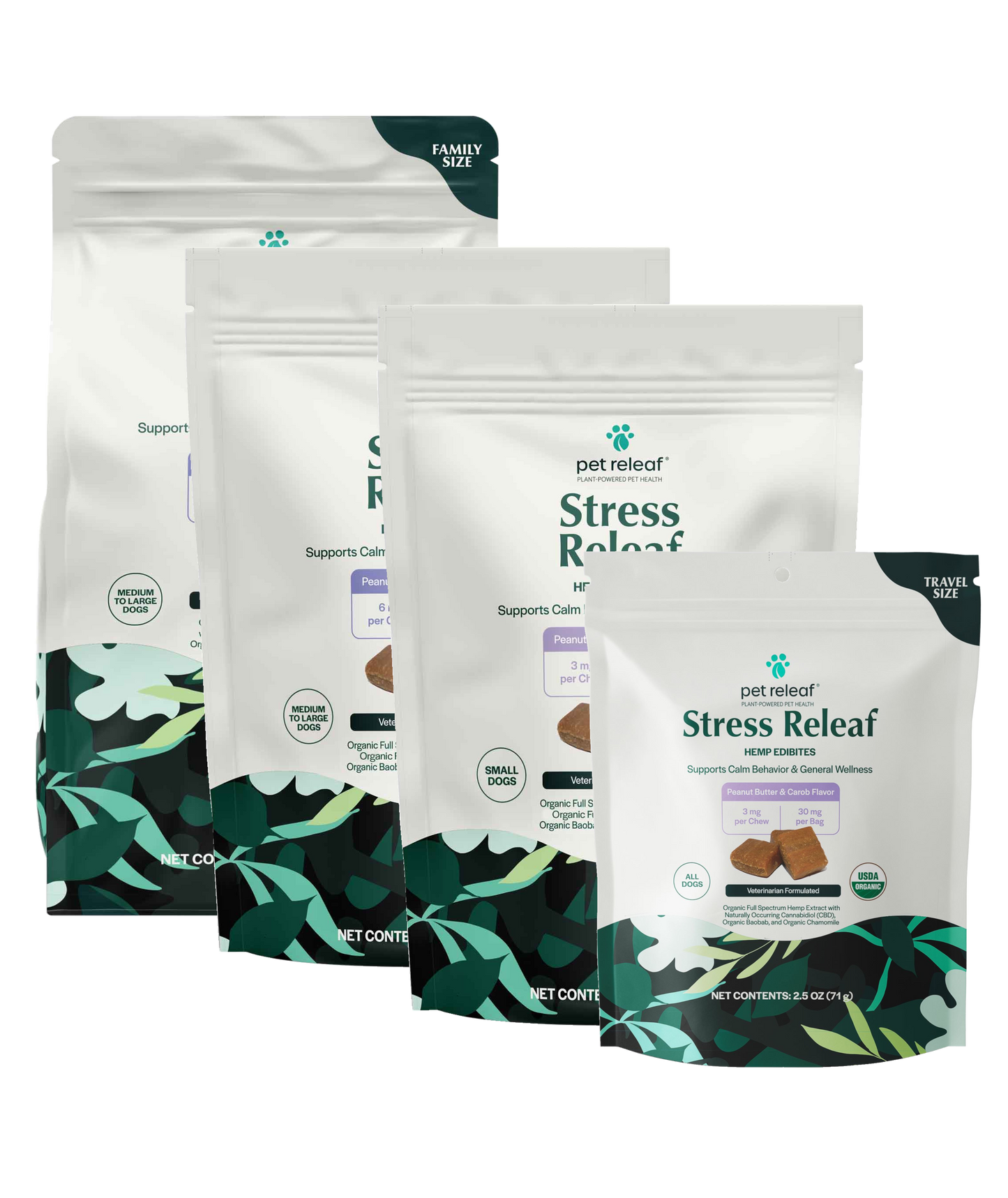 Pet Releaf CBD Softchews, Peanut Butter Carbo Flavor