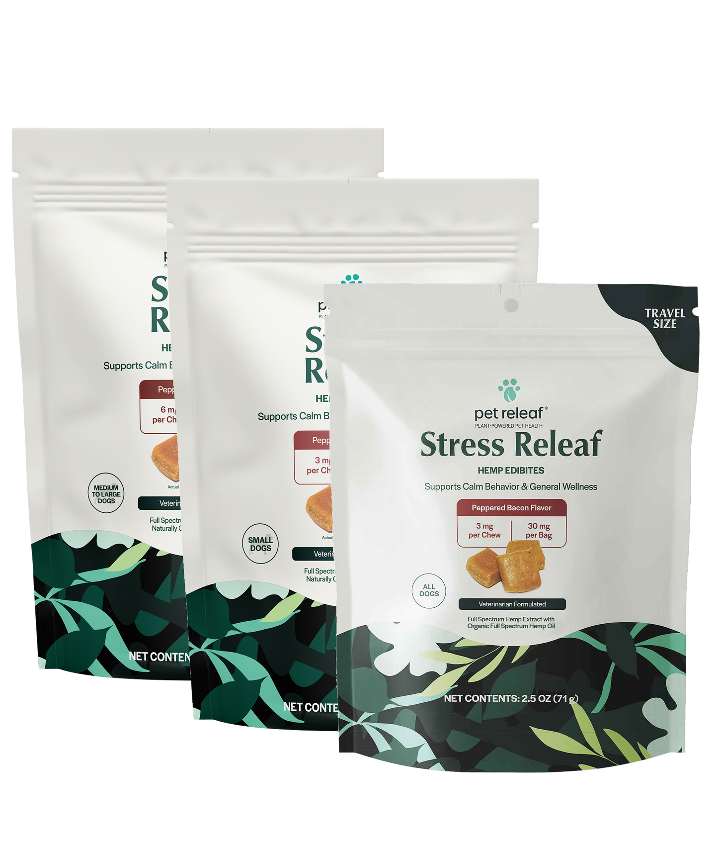 Pet Releaf CBD Softchews, Peppered Bacon Flavor