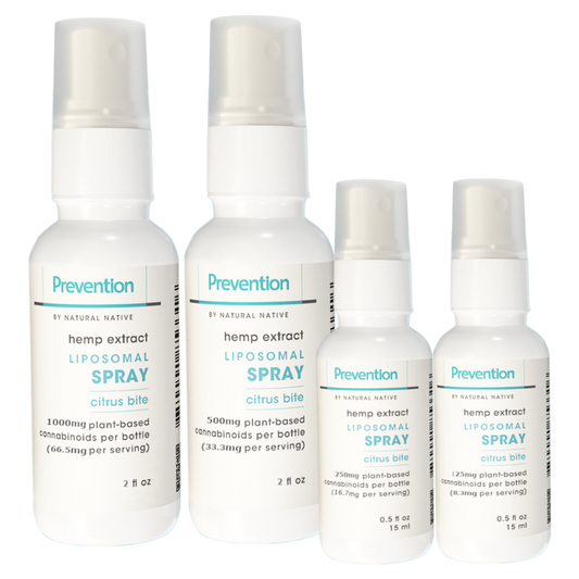 Prevention By Natural Native Full Spectrum CBD Liposomal Spray, Citrus