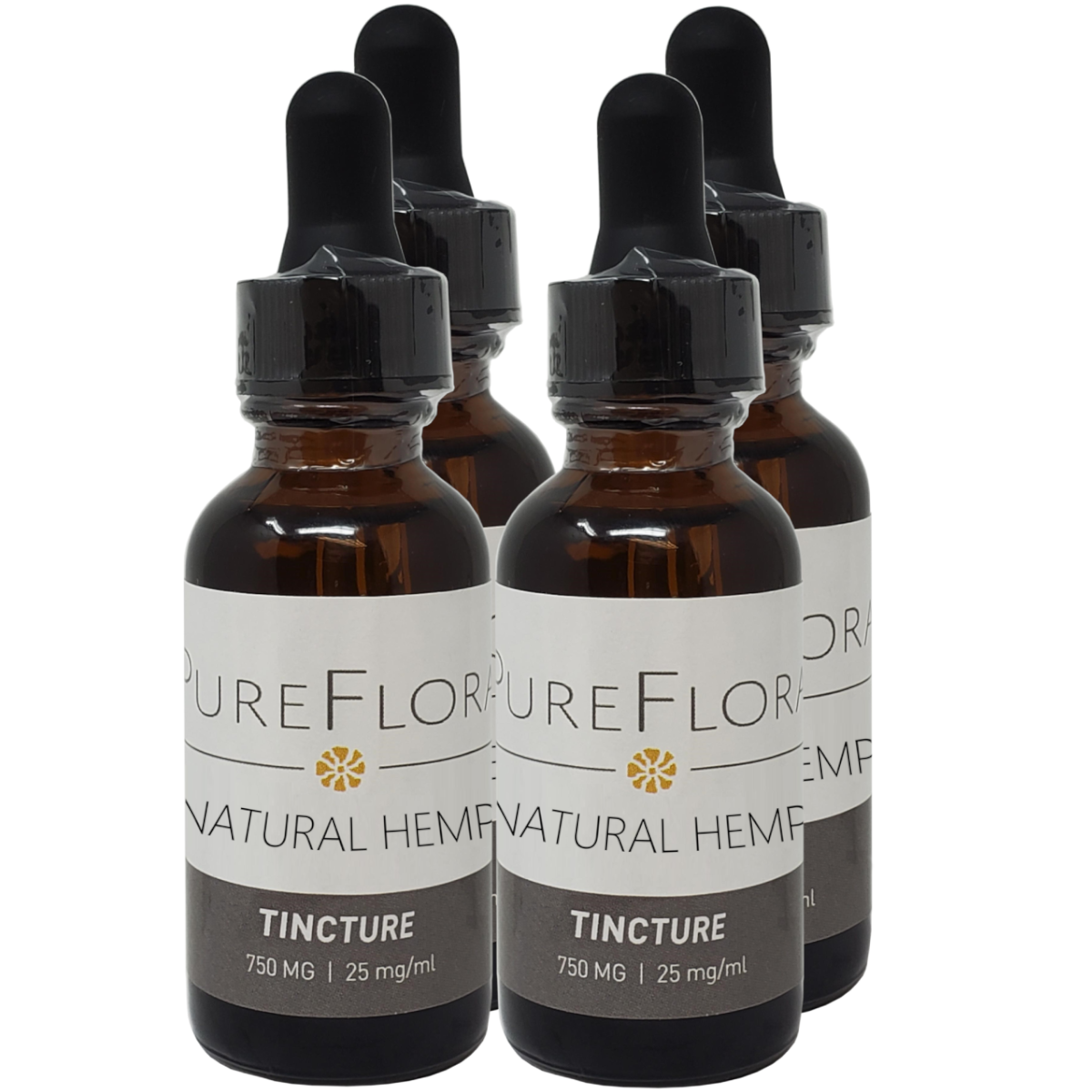 Pure Flora Full Spectrum CBD Tincture - 750mg, 1oz (a Tincture) made by Pure Flora Wellness sold at CBD Emporium