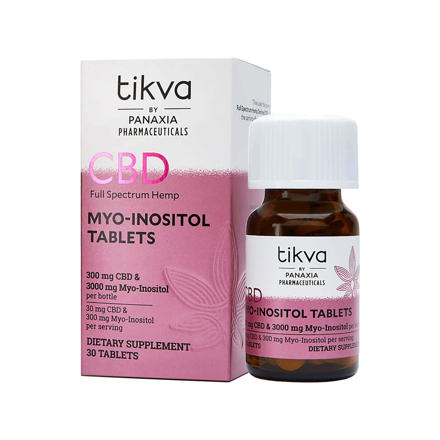 Tikva Full Spectrum CBD Tablets, Myo-Inositol - 30ct