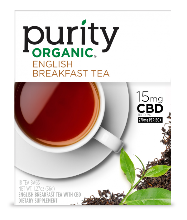 Purity Organic CBD English Breakfast Tea - 18ct (a Beverage) made by Purity Organic sold at CBD Emporium