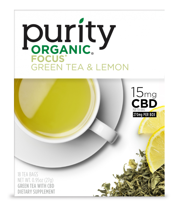 Purity Organic CBD Focus Green Tea - 18ct (a Beverage) made by Purity Organic sold at CBD Emporium