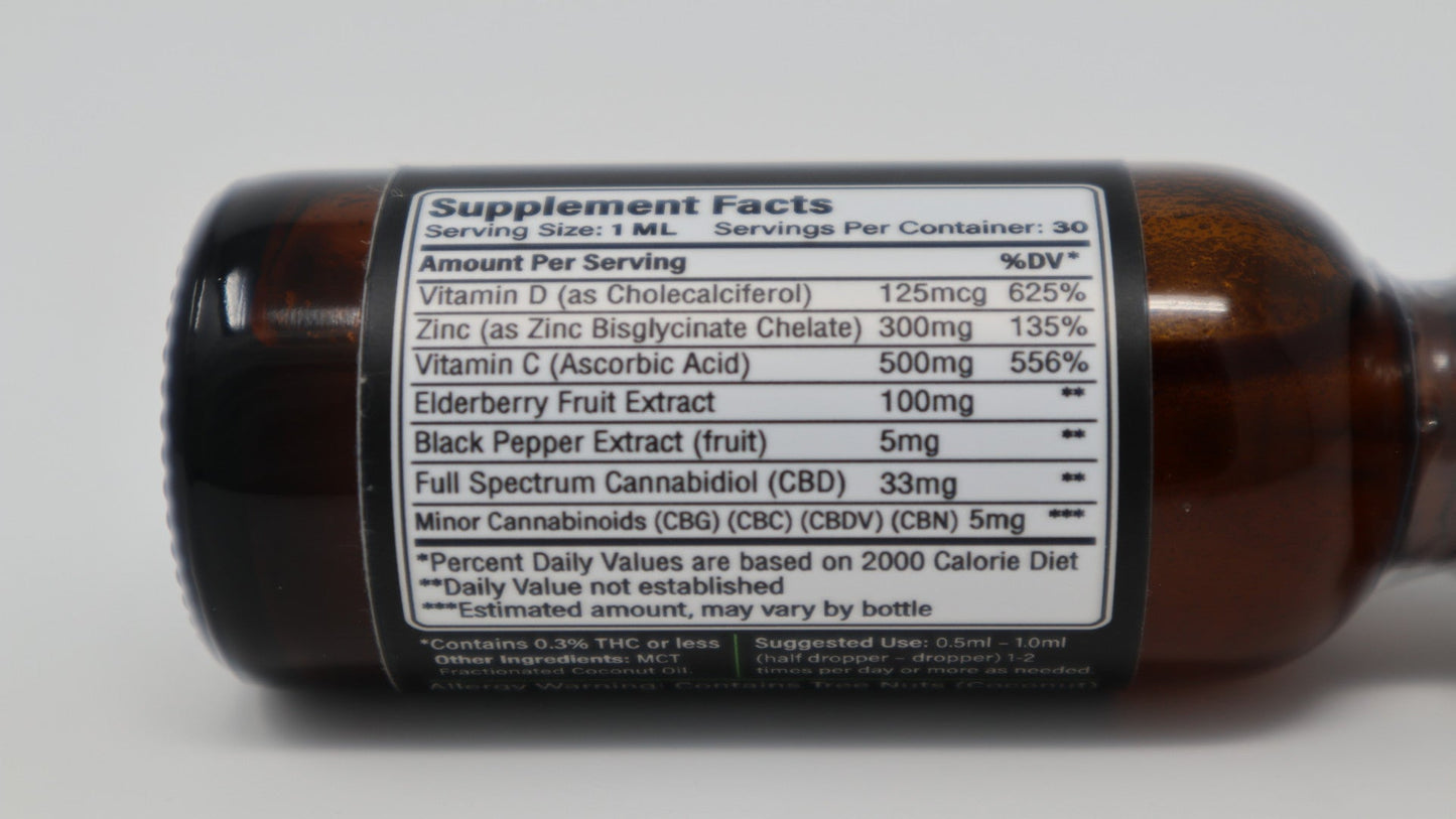 CBD Emporium Full Spectrum with Immune Support Tincture - 1,000mg, 1oz (a Tincture) made by CBD Emporium sold at CBD Emporium